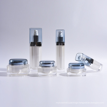 Square Plastic Acrylic Lotion Bottle with Jars (EF-C19)